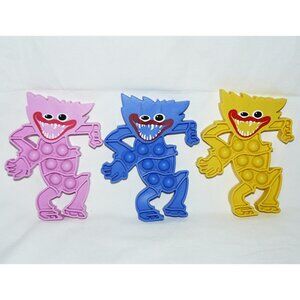Poppy's Playtime Huggy Wuggy Kissy Missy Pop It Stress Relief Lot Of 3